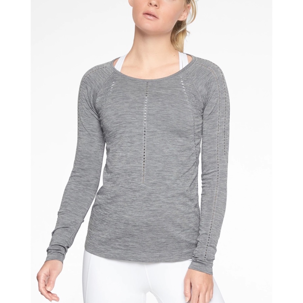 Athleta Foothill Long Sleeve - Heather Grey, XL